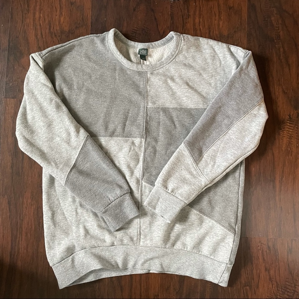 DONATING 12/31 - Wild Fable - Gray Color Block Crewneck Sweater